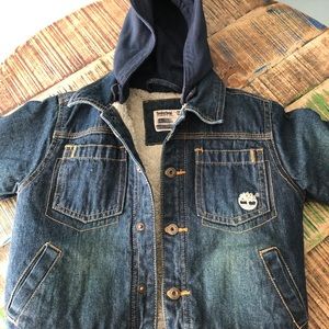 Timberland Sherpa lined denim trucker jacket-4T